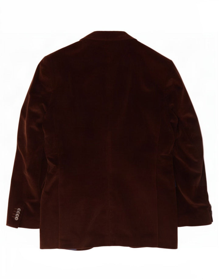 Gant Mens 2 Button Corduroy Blazer Jacket EU 50 Large Brown Cotton