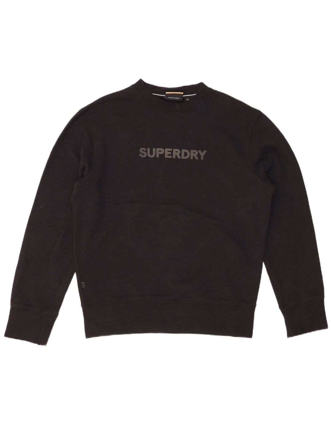 SUPERDRY Mens Graphic Sweatshirt Jumper Small Black Cotton