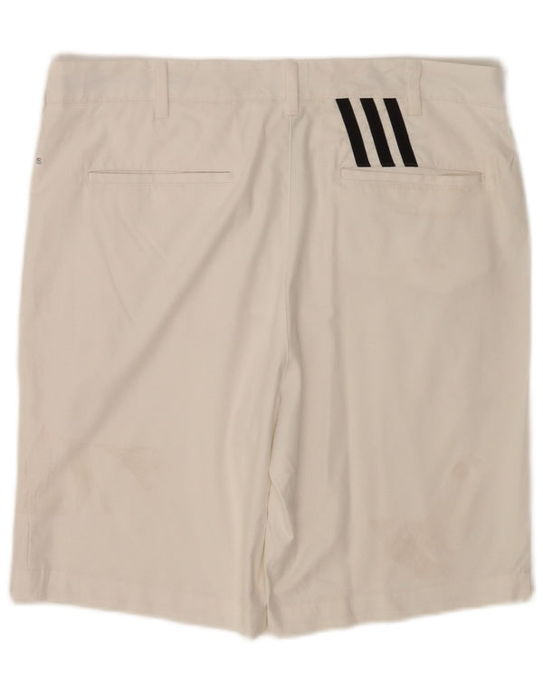 Adidas Mens Chino Shorts W34 Large White Polyester