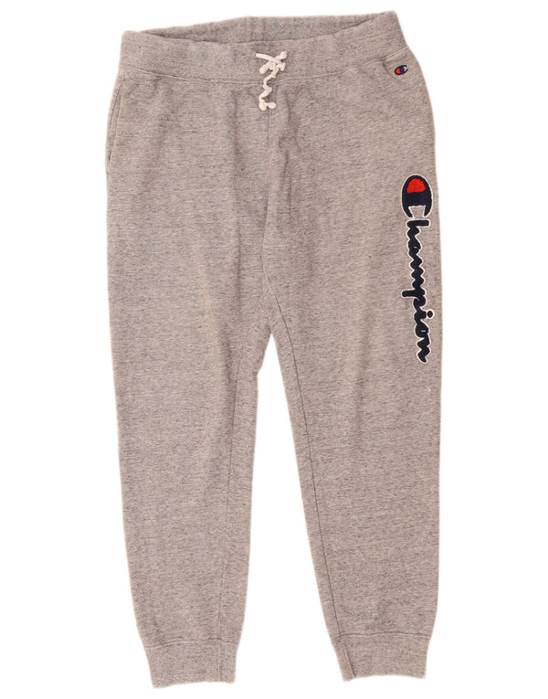Champion Mens Graphic Tracksuit Trousers Joggers Large  Grey Flecked Cotton