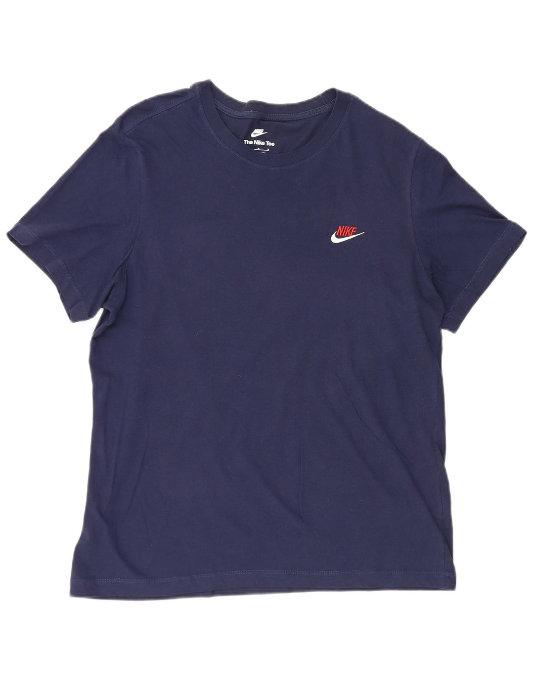 Nike Mens T-Shirt Top Large Navy Blue Cotton