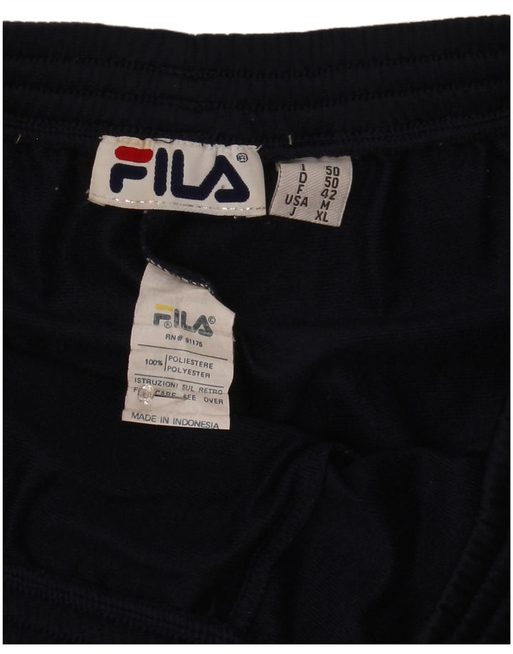Fila Mens Tracksuit Trousers Medium  Navy Blue Polyester