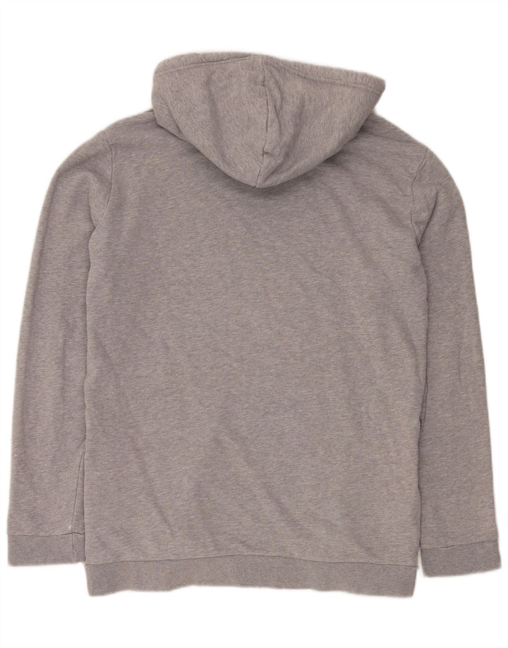 Adidas Mens Graphic Hoodie Jumper Medium Grey Cotton
