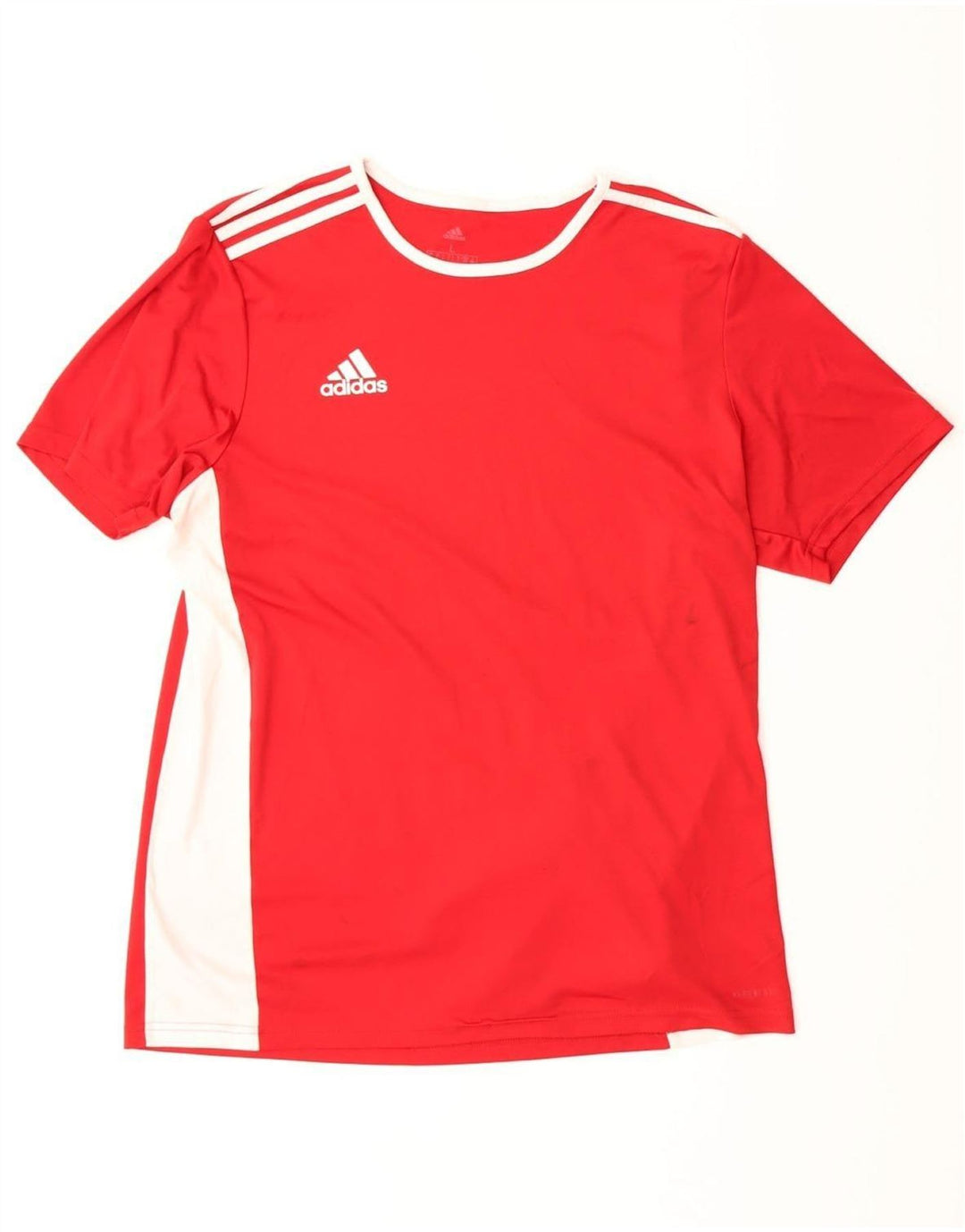 ADIDAS Mens Aeroready Graphic T-Shirt Top Large Red Colourblock Polyester