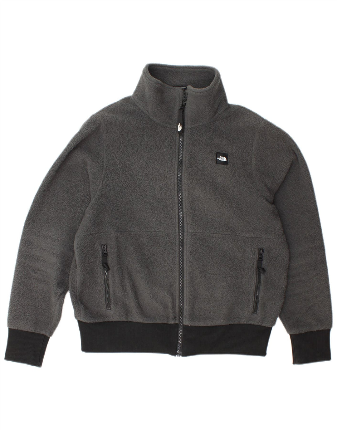 The North Face Womens Fleece Jacket UK 14 Medium Grey Colourblock