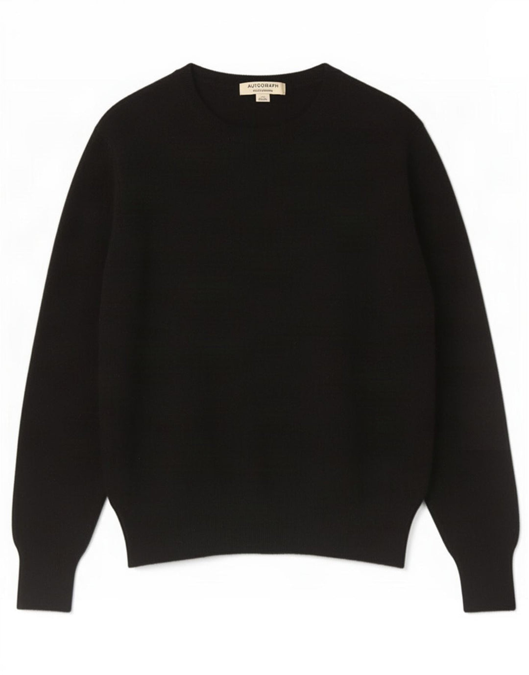Marks & Spencer Womens Crew Neck Jumper Sweater UK 12 Medium Black