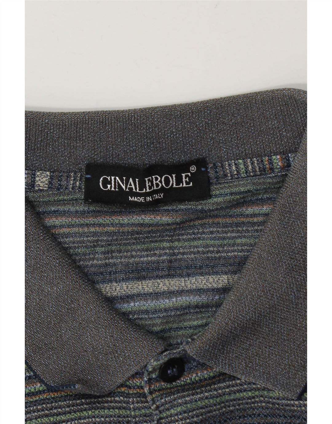 Ginalebole Mens Polo Shirt XL Blue Striped