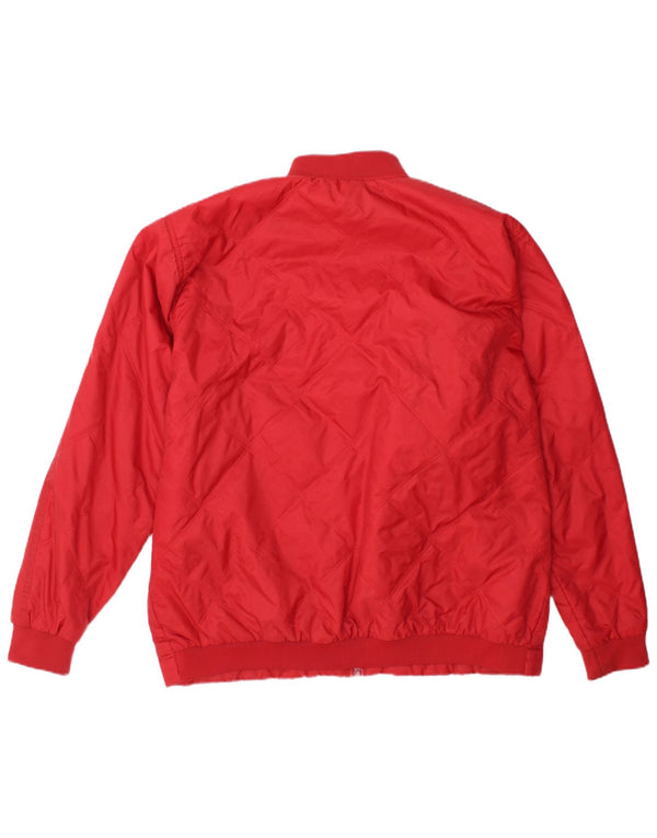 Vintage Mens Bomber Jacket UK 40 Large Red Nylon