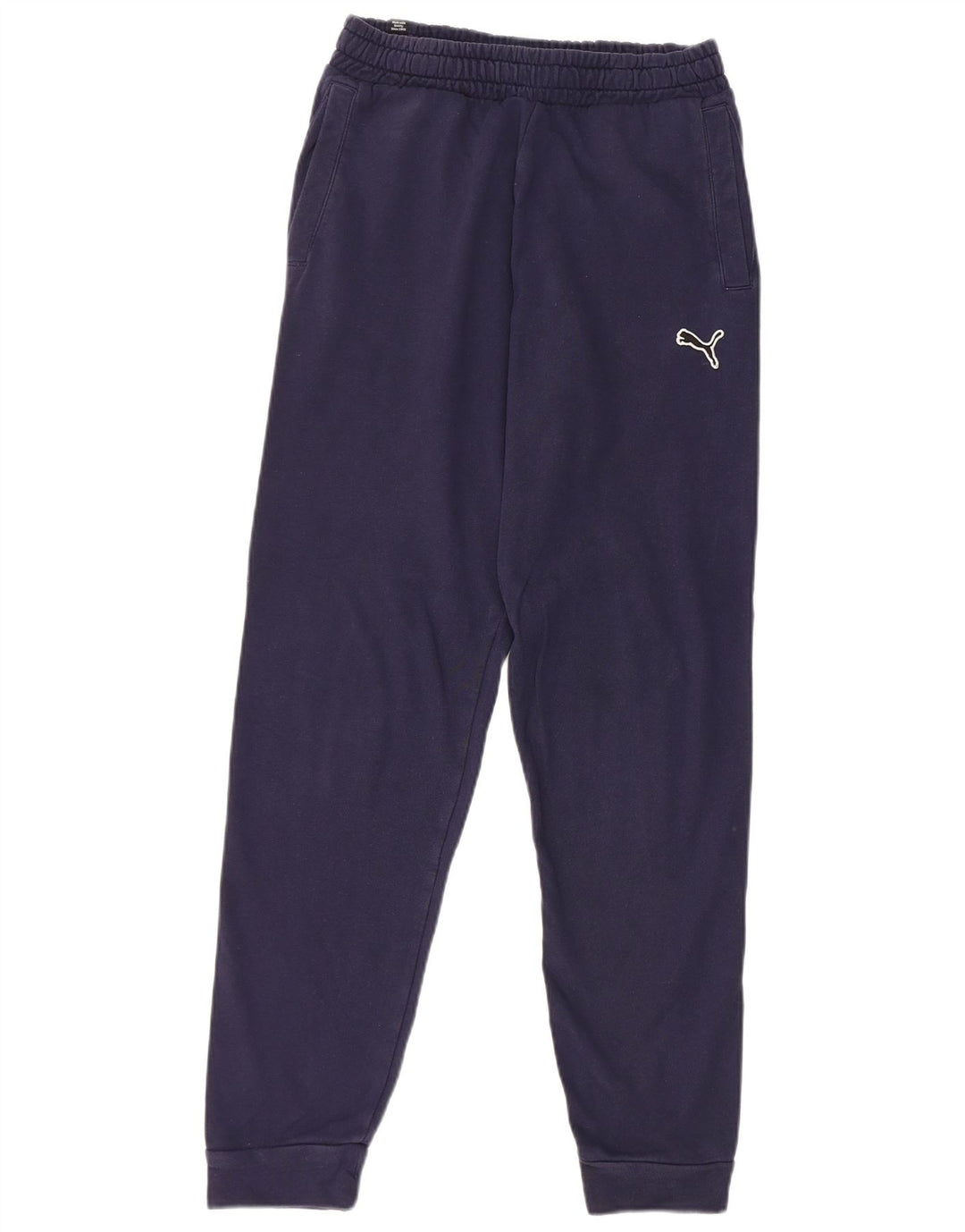 Puma Mens Tracksuit Trousers Joggers Small Navy Blue Cotton
