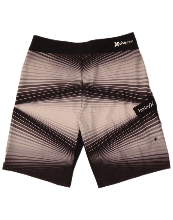Harley Mens Swimming Shorts Medium  Multicoloured Striped Polyester