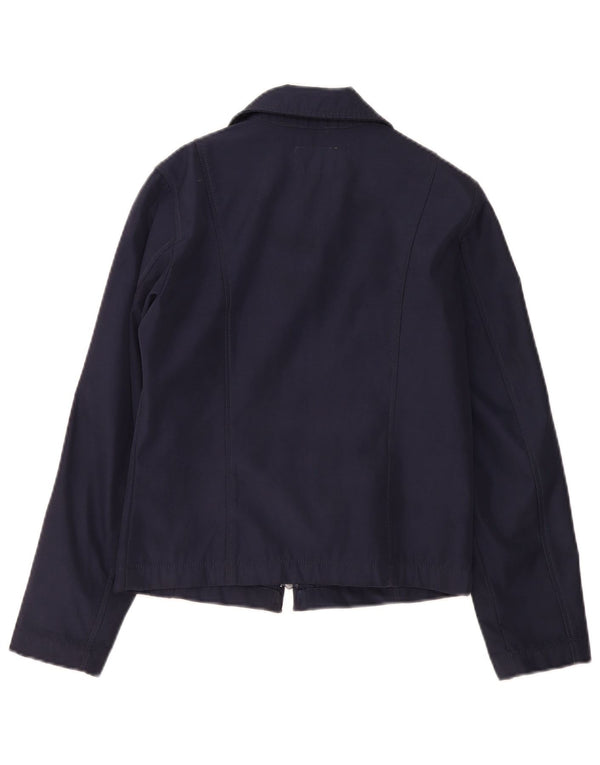 Calvin Klein Jeans Womens Bomber Jacket UK 6 XS Navy Blue Cotton
