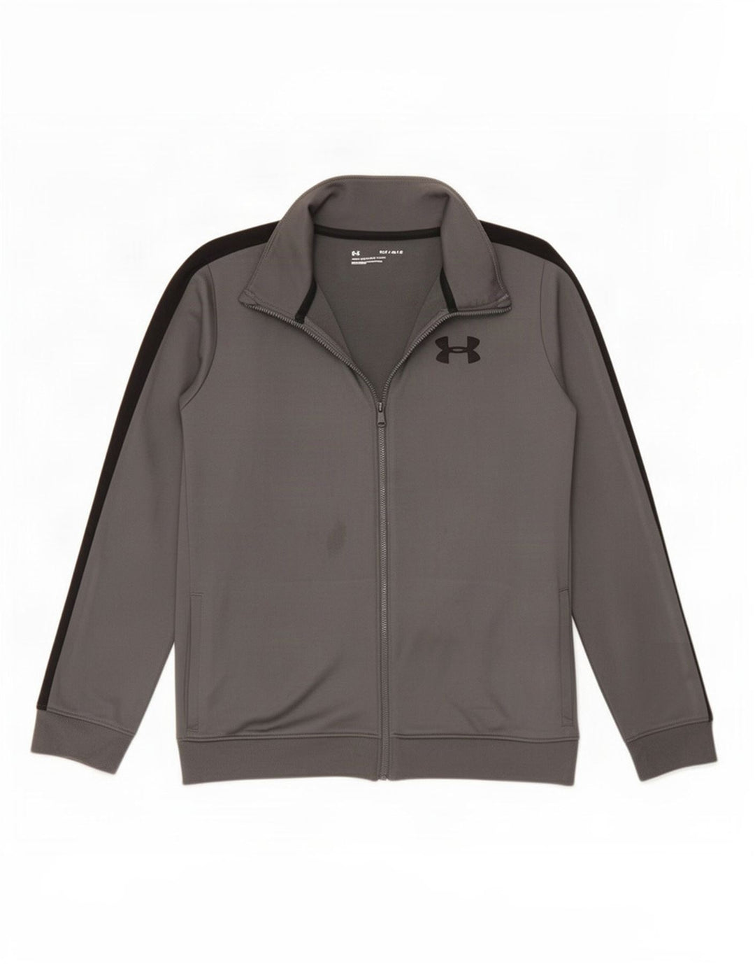 Under Armour Boys Tracksuit Top Jacket 11-12 Years Large Grey Polyester