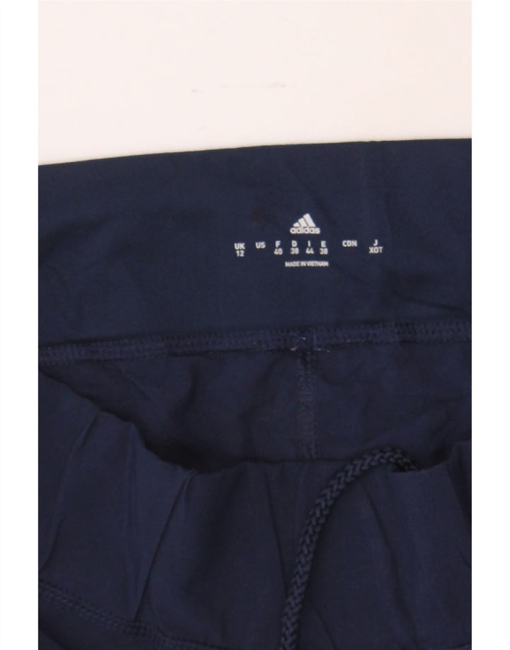 ADIDAS Womens Tracksuit Trousers UK 12 Medium  Navy Blue Polyester Vintage Adidas and Second-Hand Adidas from Messina Hembry 