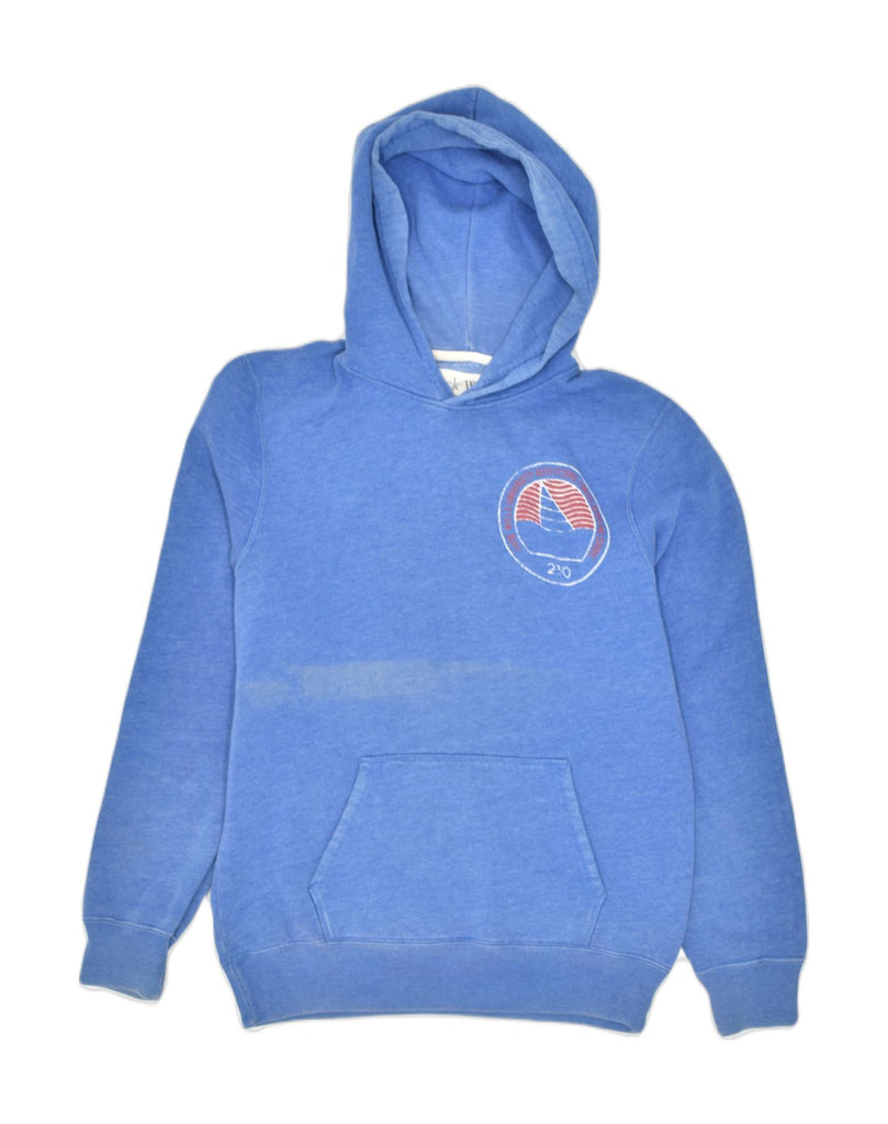 JACK WILLS Mens Graphic Hoodie Jumper Medium Blue Cotton | Vintage Jack Wills | Thrift | Second-Hand Jack Wills | Used Clothing | Messina Hembry 