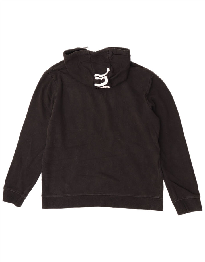 Fila Mens Graphic Hoodie Jumper Medium Black Cotton