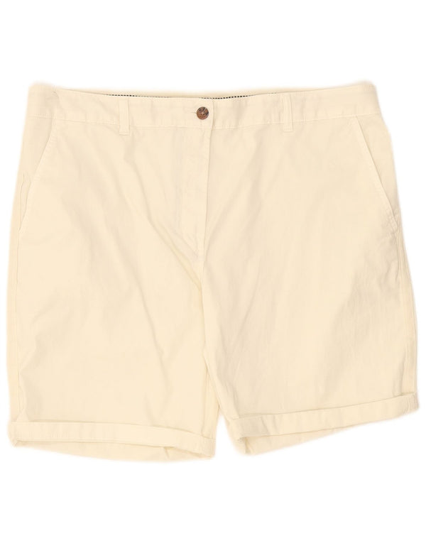 Marks & Spencer Womens Chino Shorts UK 18 XL W40  Off White Cotton