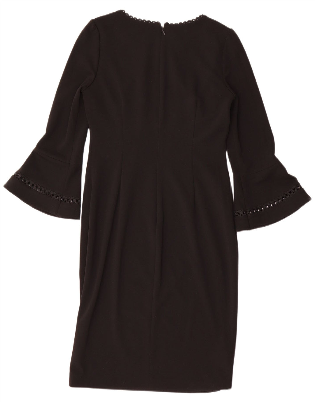 CALVIN KLEIN Womens 3/4 Sleeve Sheath Dress US 8 Medium Black Polyester