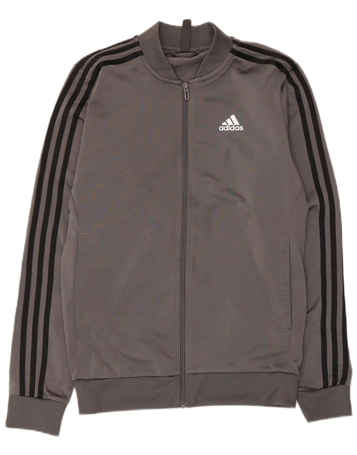 Adidas Mens Tracksuit Top Jacket XS Grey Polyester