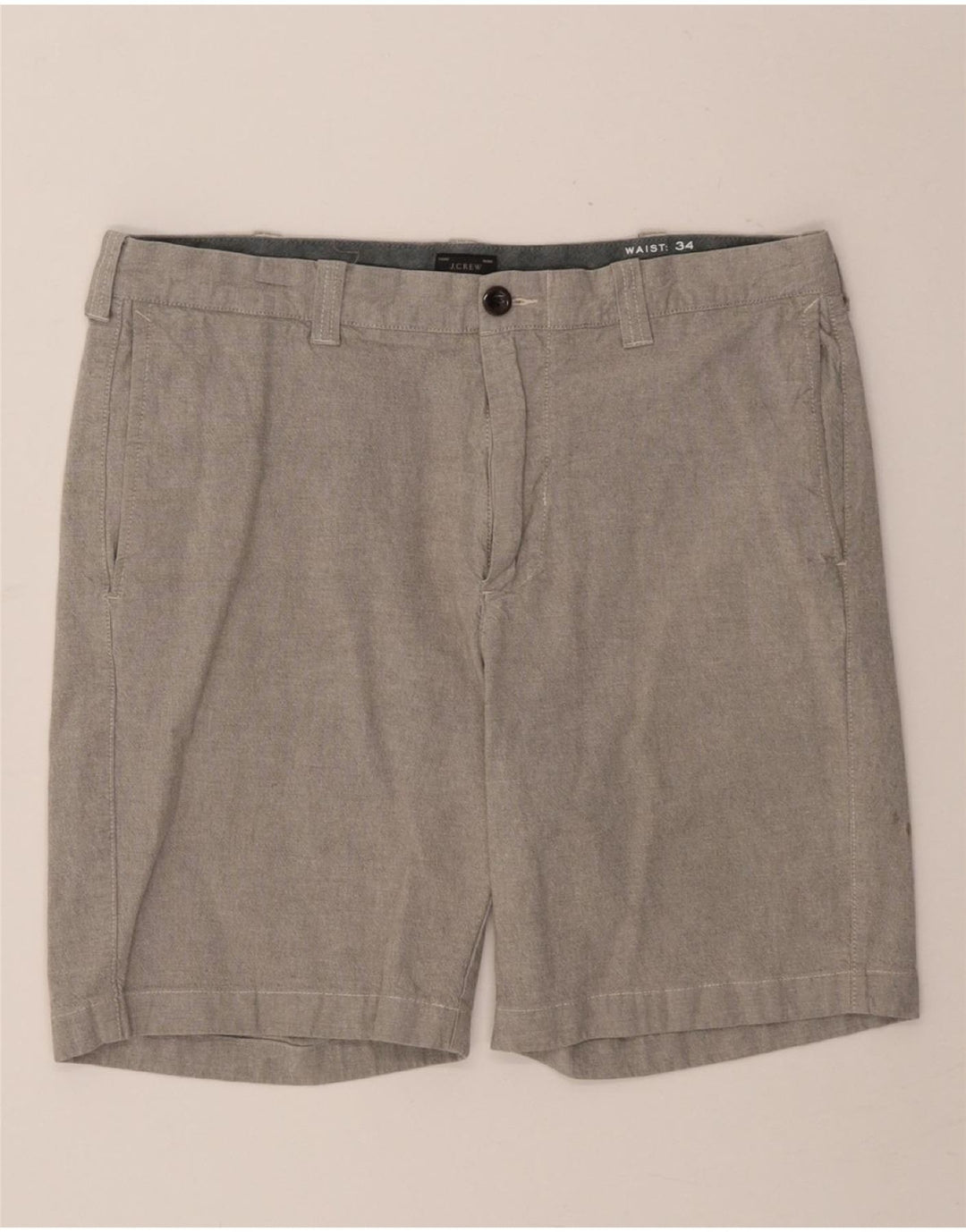 J. CREW Mens Chino Shorts W34 Large Grey Cotton Vintage J. Crew and Second-Hand J. Crew from Messina Hembry 