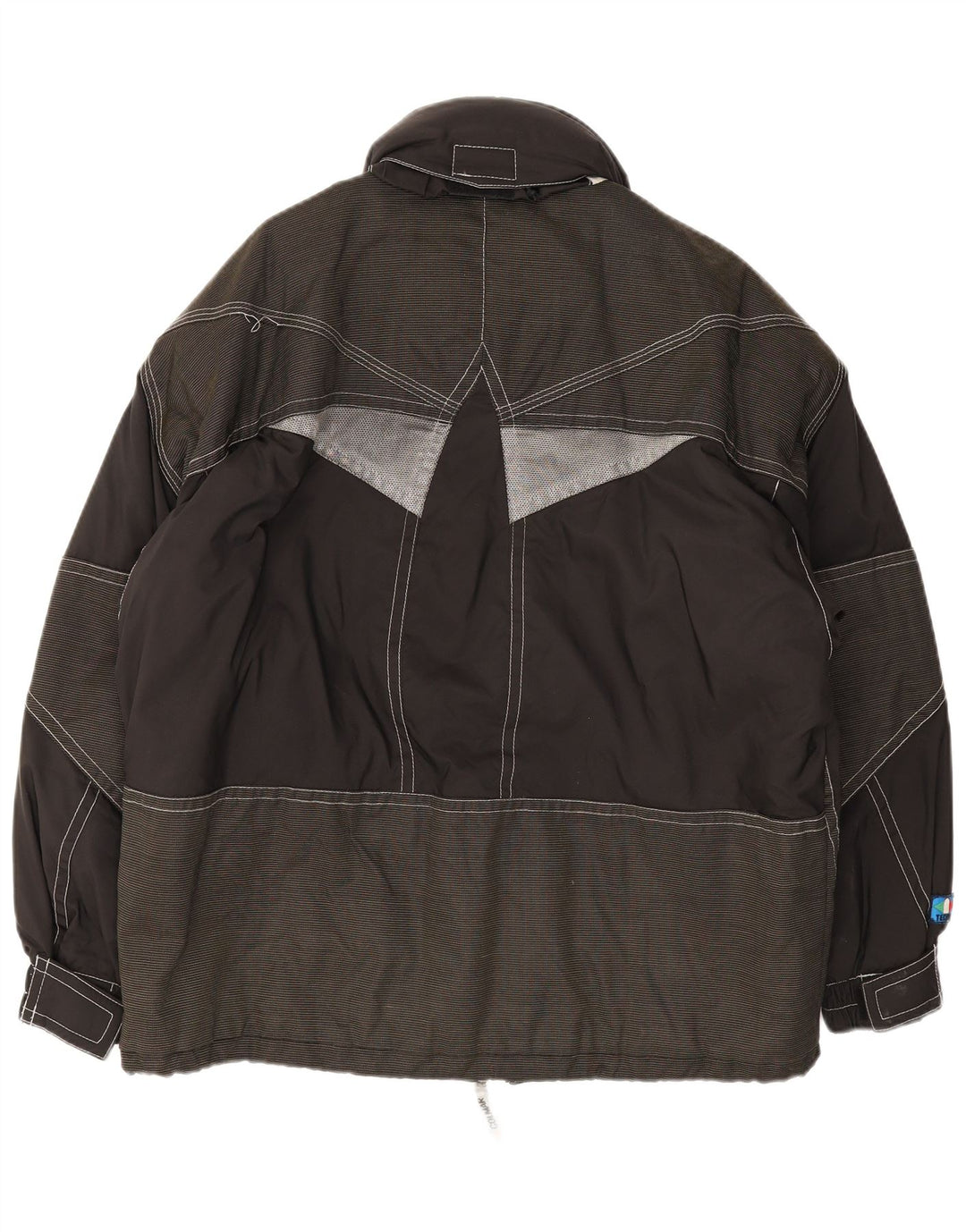 Colmar Mens Graphic Hooded Ski Jacket IT 48 Medium Black Colourblock