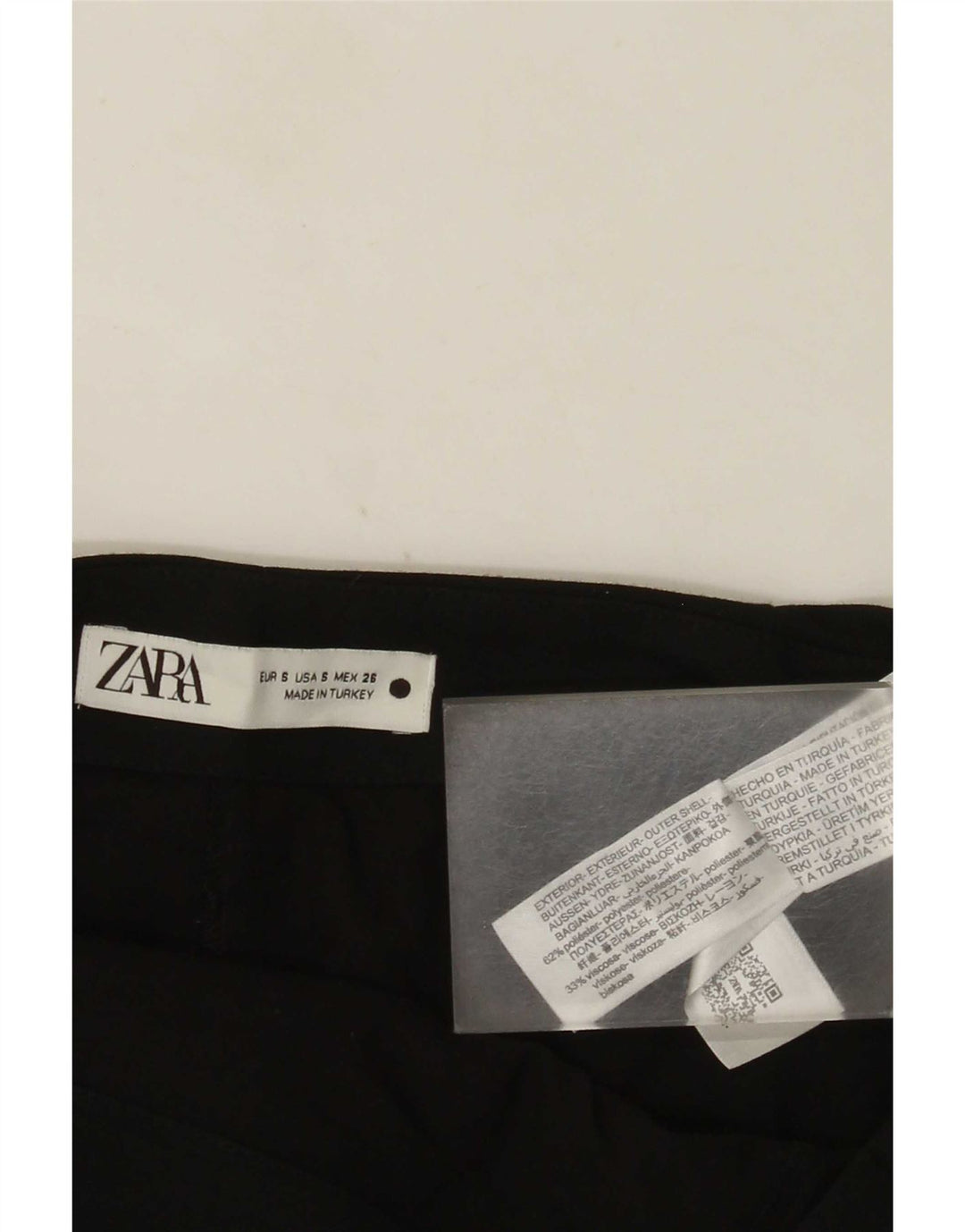 Zara Womens Mini Skirt Small W26 Black Polyester