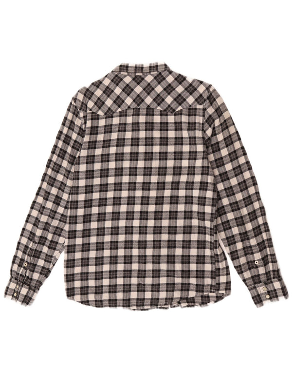 Lee Mens Regular Fit Flannel Shirt Small Black Check Cotton
