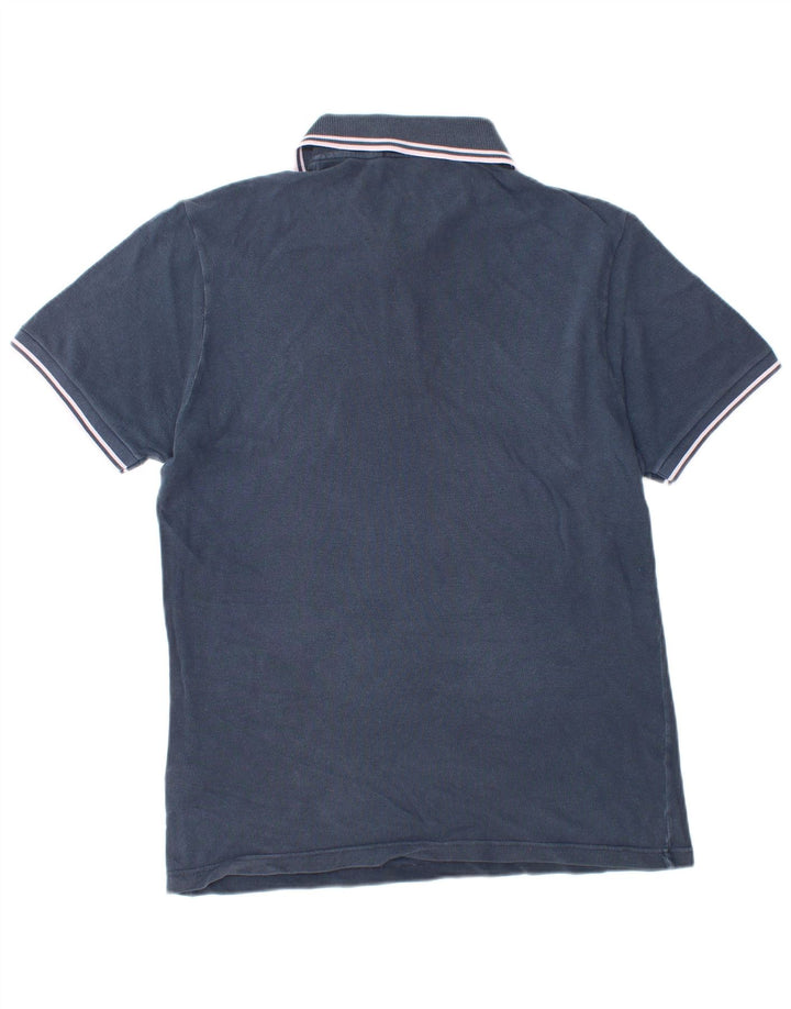 FRED PERRY Mens Polo Shirt Medium Navy Blue Cotton