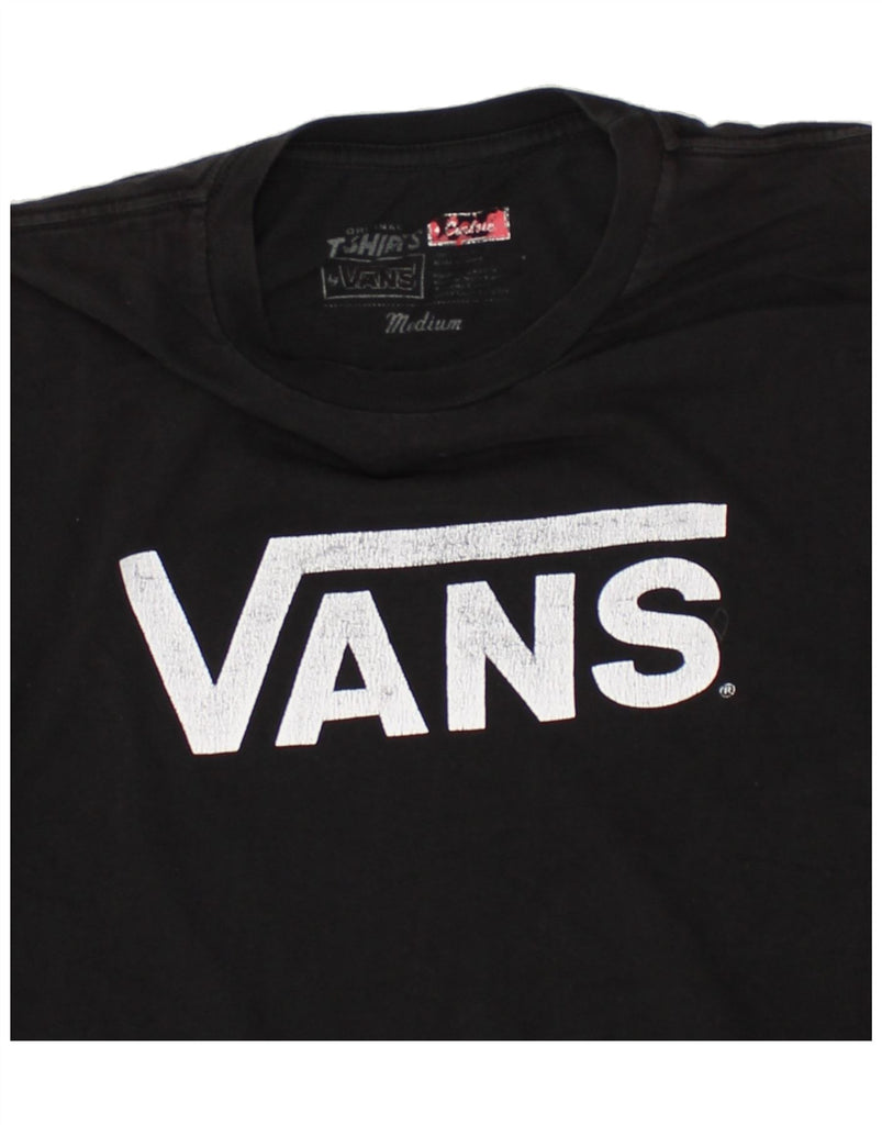 VANS Mens Classic Graphic T-Shirt Top Medium Black Cotton | Vintage Vans | Thrift | Second-Hand Vans | Used Clothing | Messina Hembry 