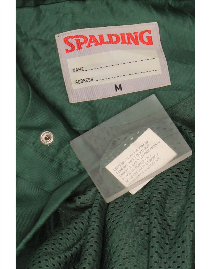 Spalding Mens Loose Fit Hooded Rain Jacket UK 38 Medium Green Polyamide