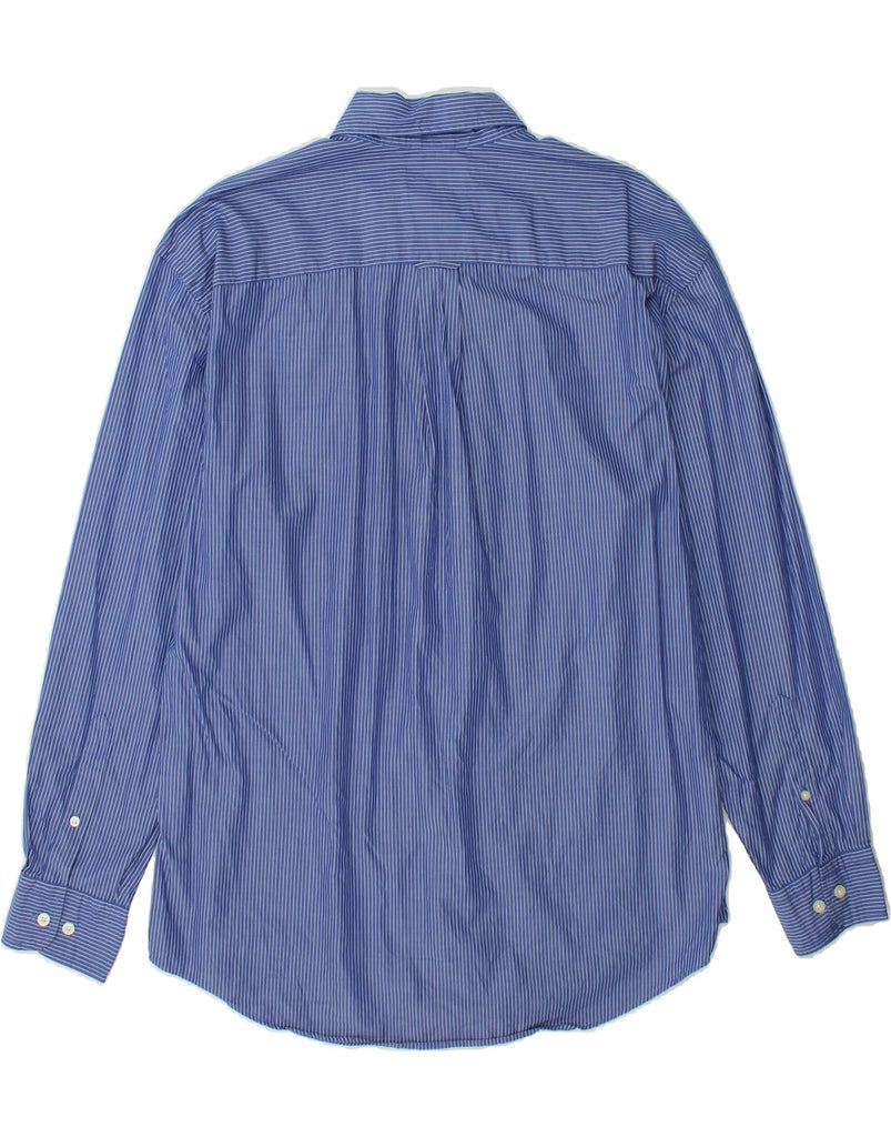 NAUTICA Mens Shirt Large Blue Pinstripe Cotton Vintage Nautica and Second-Hand Nautica from Messina Hembry 