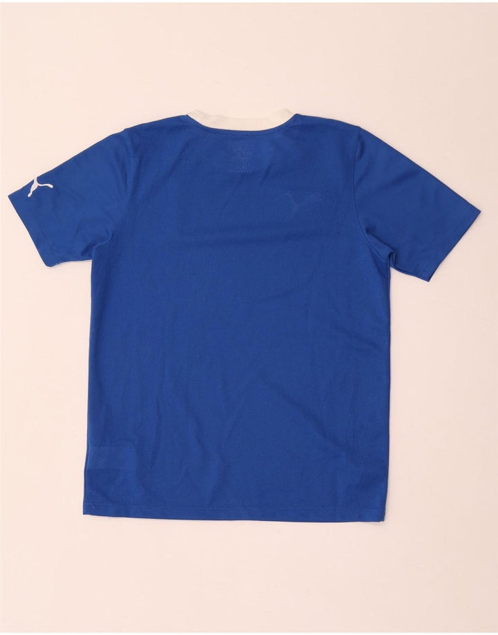 Puma Boys Graphic T-Shirt Top 13-14 Years Blue Polyester