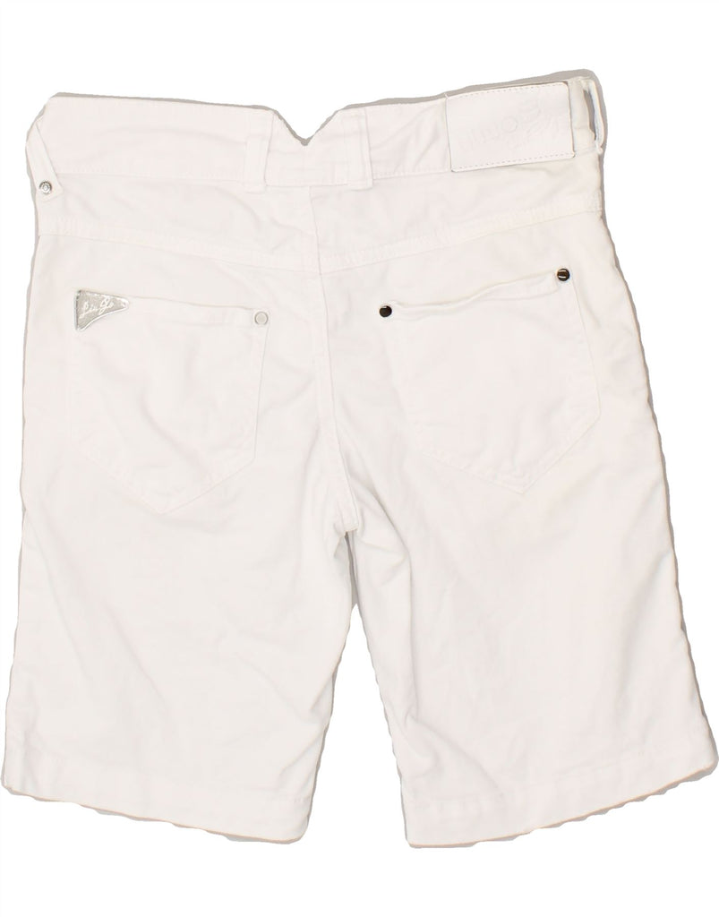 LIU JO Girls Bermuda Shorts 13-14 Years W28 White Cotton | Vintage Liu Jo | Thrift | Second-Hand Liu Jo | Used Clothing | Messina Hembry 