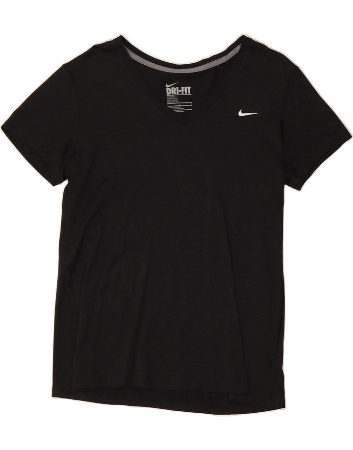 NIKE Womens Dri Fit Regular Fit T-Shirt Top UK 14 Large Grey Polyester Vintage Nike and Second-Hand Nike from Messina Hembry 
