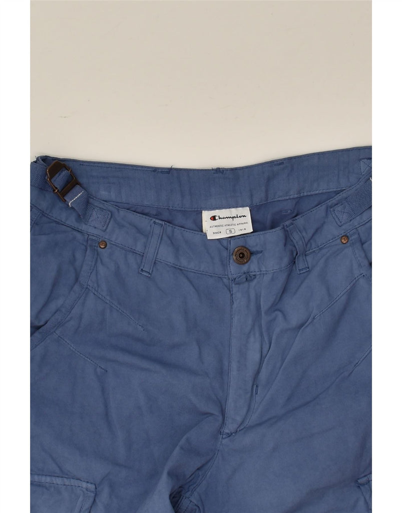 CHAMPION Mens Cargo Shorts Small W30 Navy Blue Cotton | Vintage Champion | Thrift | Second-Hand Champion | Used Clothing | Messina Hembry 