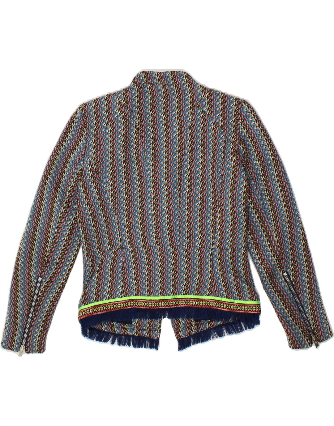 VINTAGE Womens Blazer Jacket UK 10 Small Multicoloured Striped | Vintage Vintage | Thrift | Second-Hand Vintage | Used Clothing | Messina Hembry 