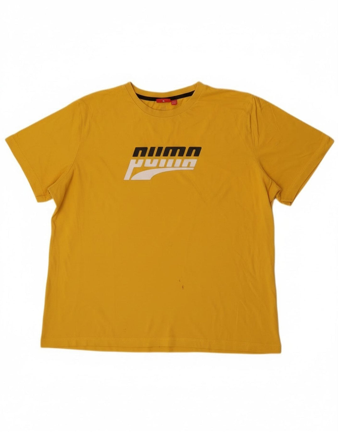 Puma Mens Graphic T-Shirt Top 2XL Yellow