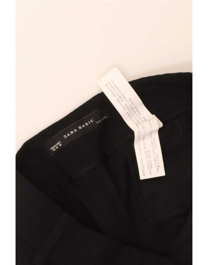 Zara Womens Slim Suit Trousers EU 40 Medium W30 L28 Black Polyester