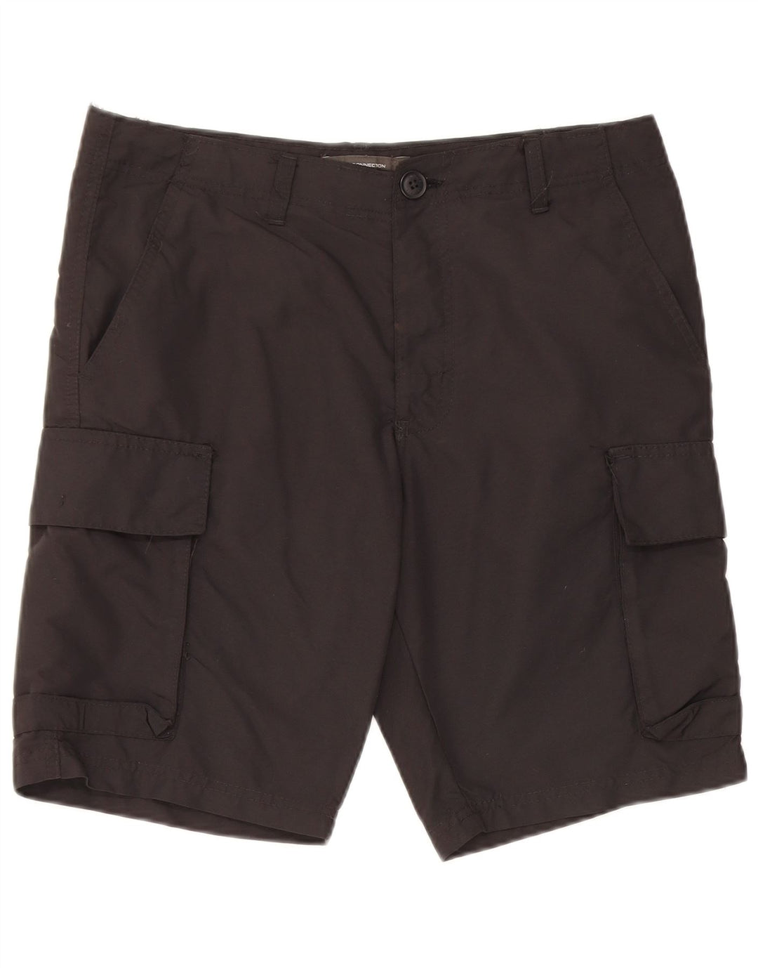 French Connection Mens Cargo Shorts Small W32 Black Nylon