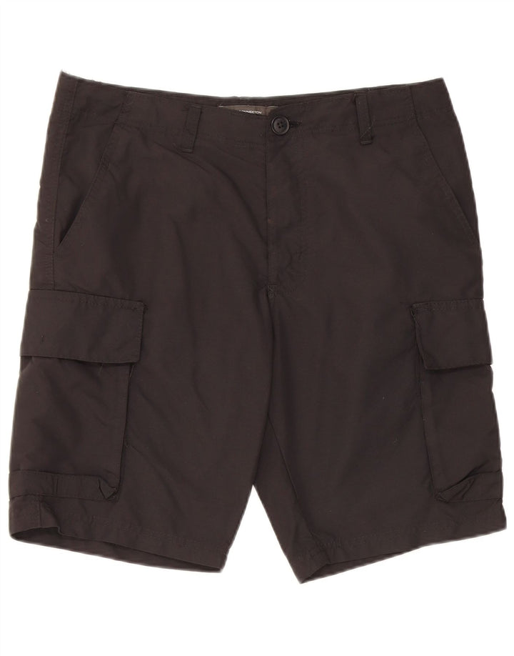 French Connection Mens Cargo Shorts Small W32 Black Nylon