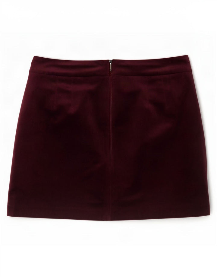 Jack Wills Womens Mini Skirt UK 12 Medium W31 Burgundy Polyester