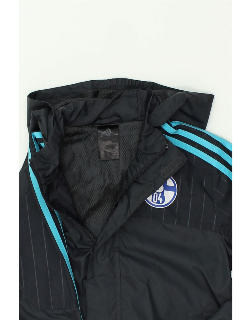 ADIDAS Boys Hooded Rain Jacket 9-10 Years Navy Blue Polyester | Vintage Adidas | Thrift | Second-Hand Adidas | Used Clothing | Messina Hembry 