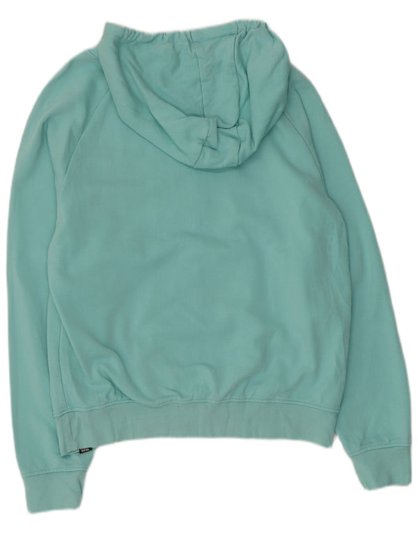 Ellesse Womens Hoodie Jumper UK 16 Large Turquoise Striped Cotton