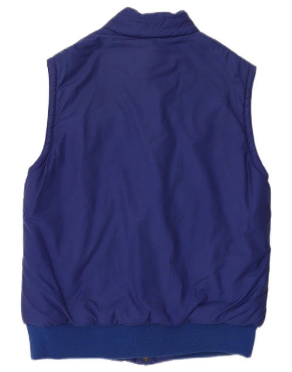 MC Kee's Mens Reversible Gilet IT 44 XS Blue Cotton