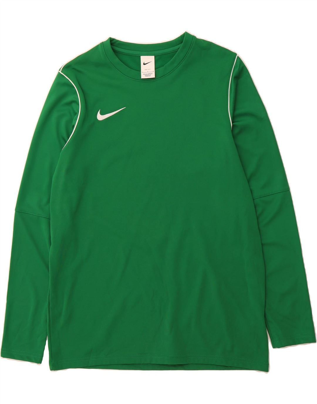 NIKE Mens Dri Fit Top Long Sleeve Large Green Polyester Vintage Nike and Second-Hand Nike from Messina Hembry 