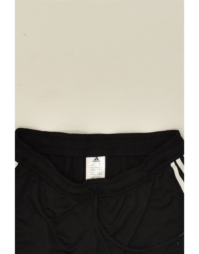 ADIDAS Womens Sport Shorts UK 12/14 Medium Black Polyester | Vintage Adidas | Thrift | Second-Hand Adidas | Used Clothing | Messina Hembry 