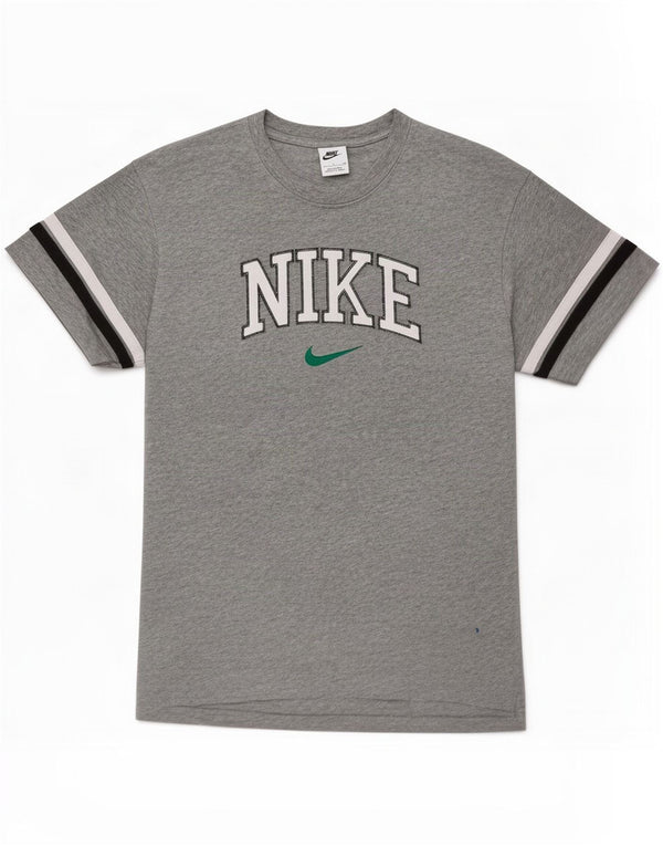 Nike Mens Graphic T-Shirt Top Small Grey Striped Cotton