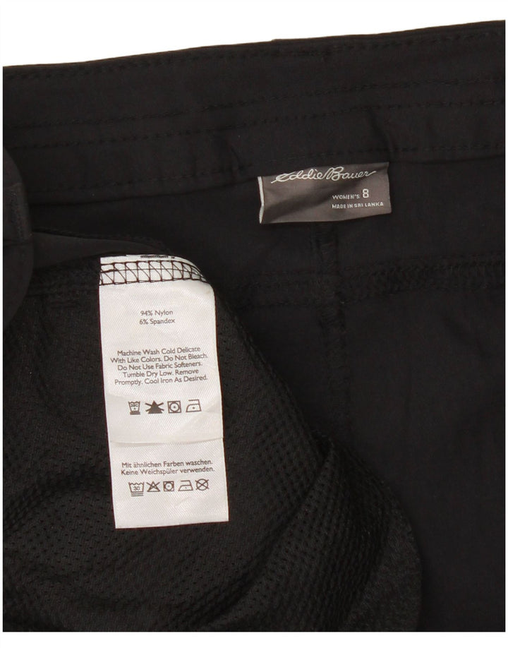 Eddie Bauer Womens Hiking Shorts US 8 Medium W30  Black Nylon
