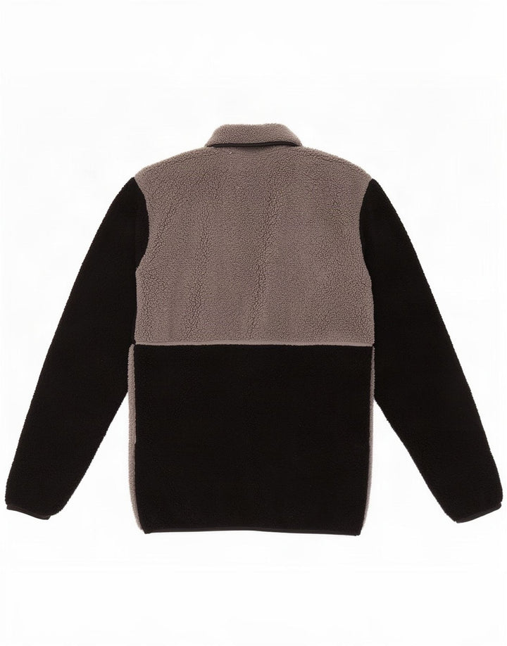 Columbia Mens Button Neck Fleece Jumper XS Grey Colourblock Polyester