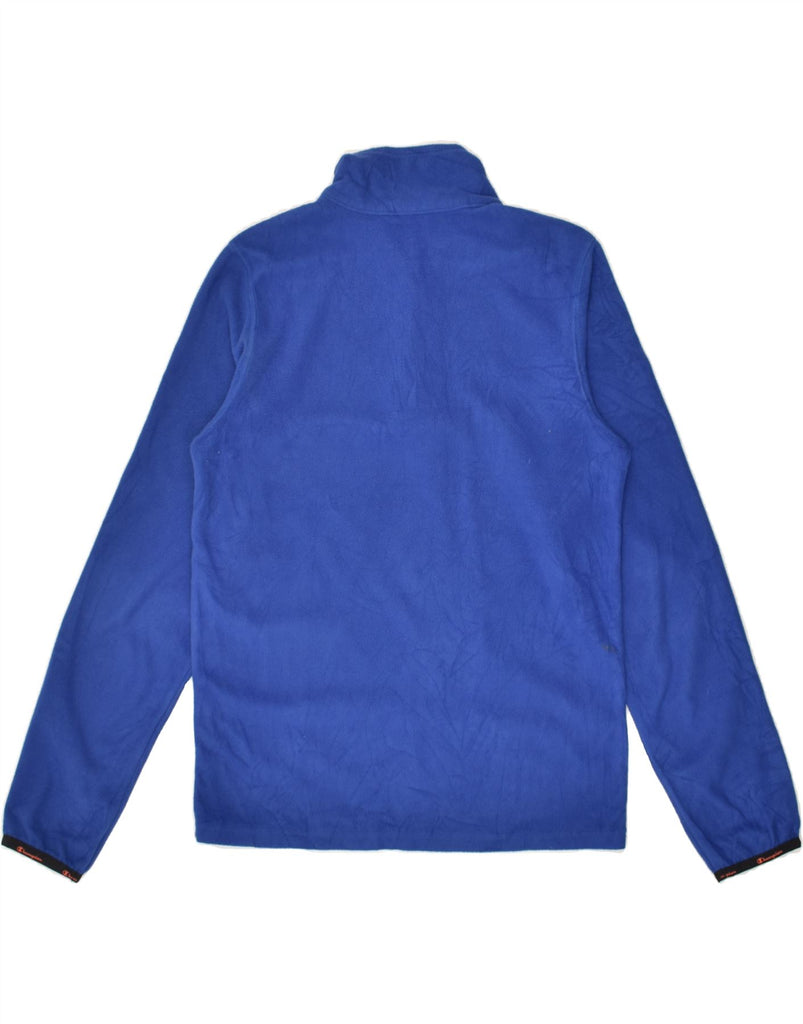 ADIDAS Boys Zip Neck Fleece Jumper 14-15 Years Large Blue Polyester | Vintage Adidas | Thrift | Second-Hand Adidas | Used Clothing | Messina Hembry 