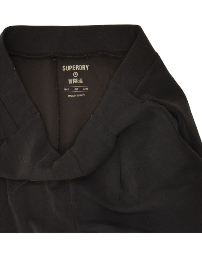 SUPERDRY Womens Tracksuit Trousers UK 10 Small Black | Vintage Superdry | Thrift | Second-Hand Superdry | Used Clothing | Messina Hembry 